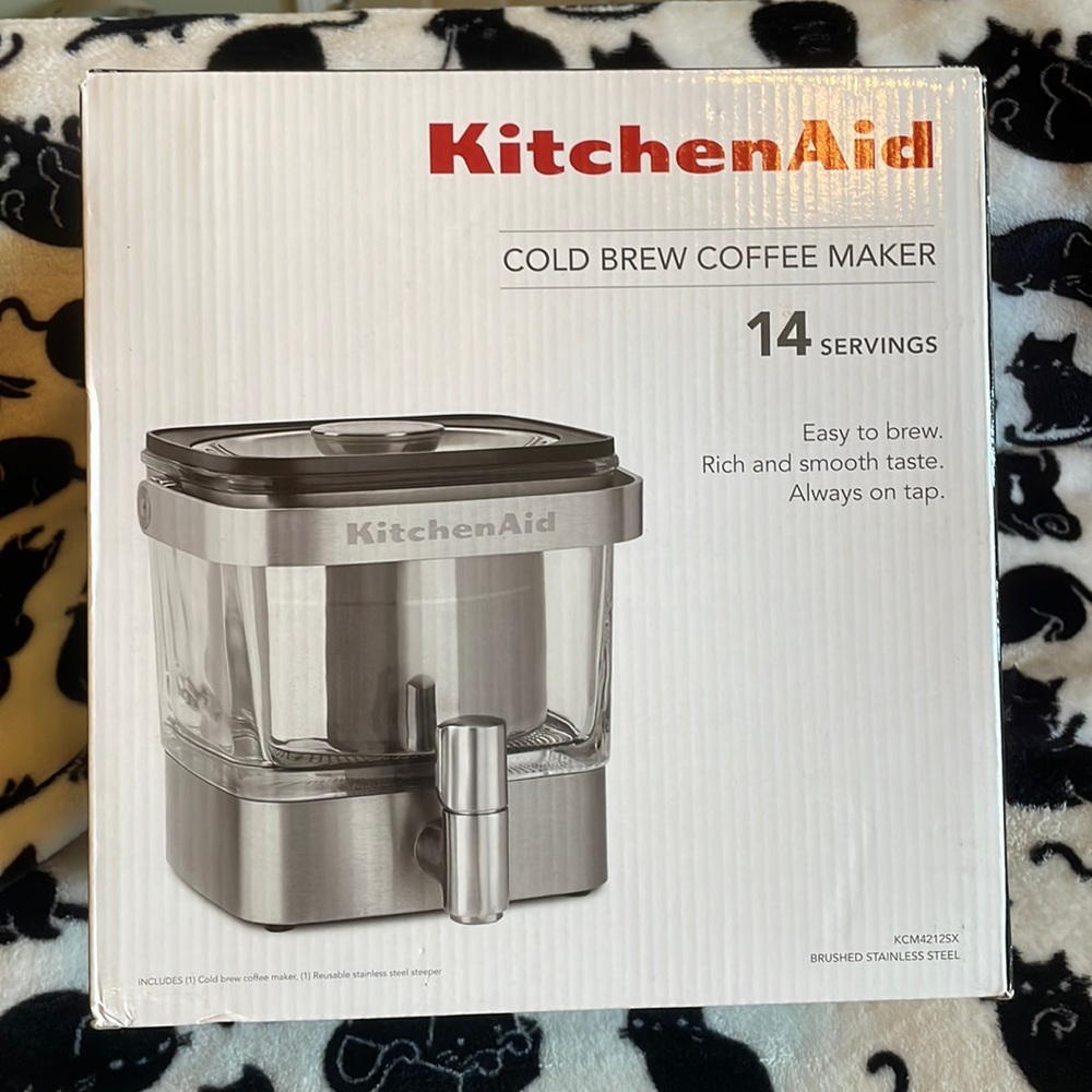 KitchenAid Cold Brew Coffee Maker 28 oz Brushed stainless steel